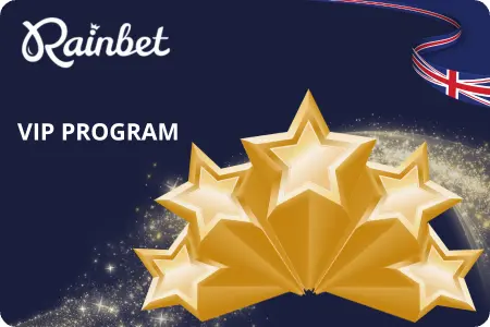 Program VIP Rainbet ze złotymi gwiazdkami